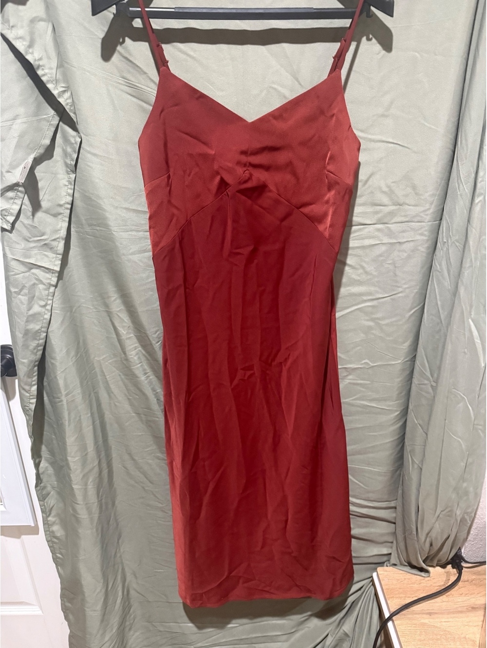 Levi's burnt orange midi slip dress
